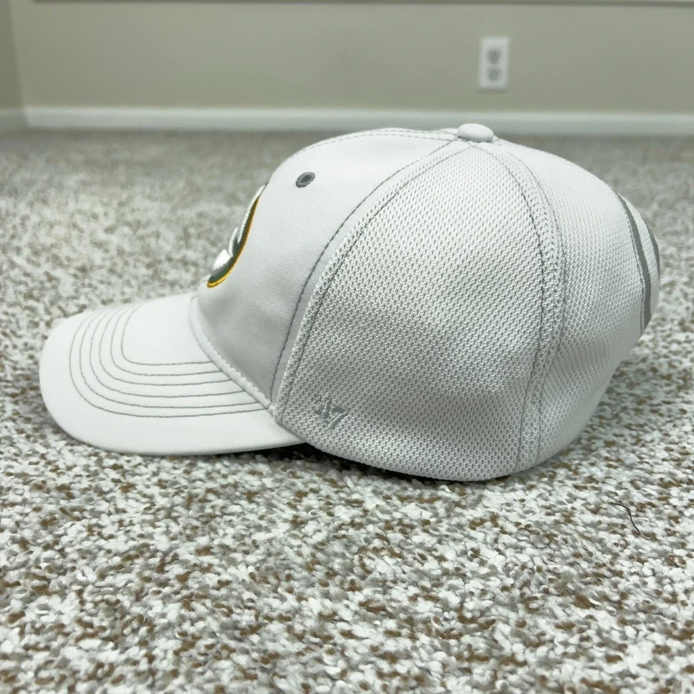 Green Bay Packers Hat Cap Flex Mens One Size White NFL Football '47 Mesh Stretch